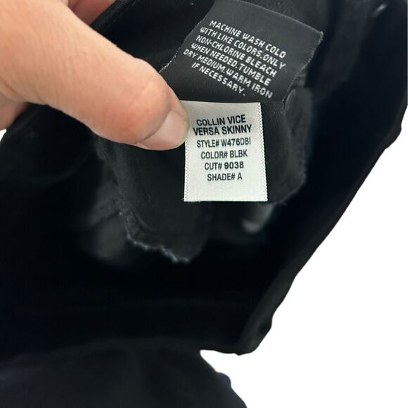 Hudson Collins Vice Versa Two Tone Skinny Jeans Size 27 Classic Retro Colorblock - Picture 12 of 15